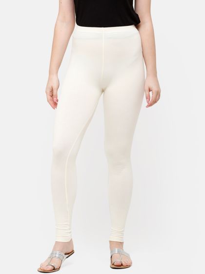 off white ankle length leggings