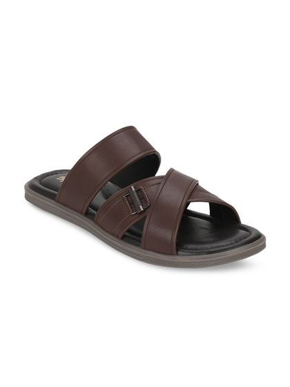 Buy Cat Men Brown Ginza Cross Strap Sandals - Sandals for Men ...