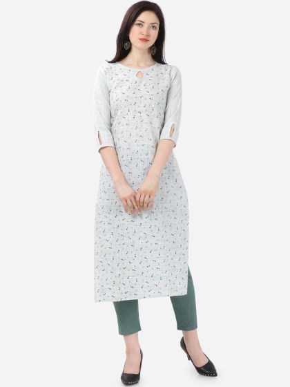 myntra chikankari kurtas