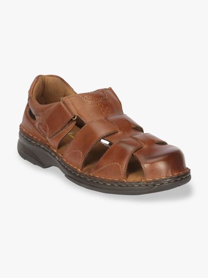 Buy Hush Puppies Men Brown Charles Leather Sandals Sandals for