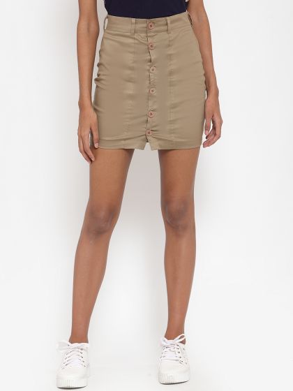 khaki olive green pencil skirt