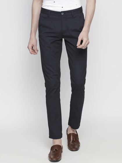 Buy DARK TEAL Trousers & Pants for Men by Byford by Pantaloons