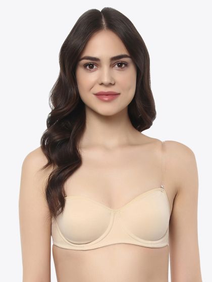 Buy Enamor Padded Non-Wired Medium Coverage T-Shirt Bra - Silver Rose Print  at Rs.1199 online