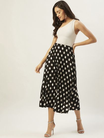 Polka dot maxi skirt forever 21 top