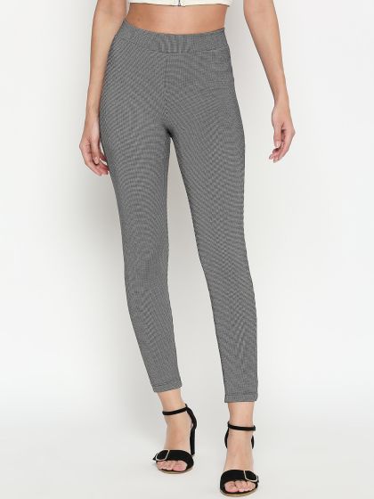 checked treggings