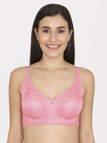 Buy Zivame Pink Solid Non Wired Non Padded Minimizer Bra