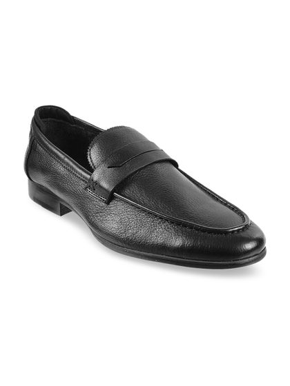 Buy J.FONTINI Men Black Leather Semi 