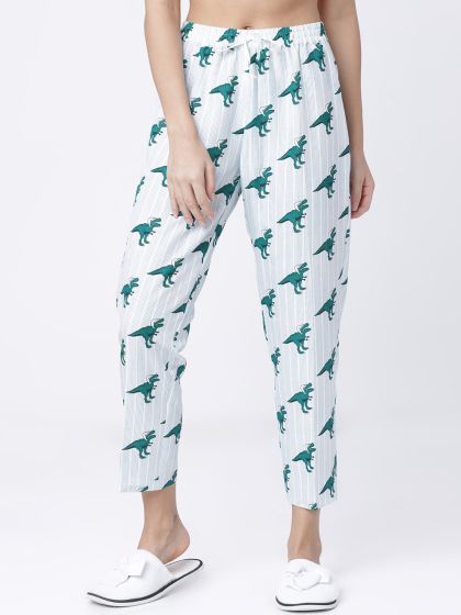 Buy Claura Women Green & Black Checked Regular Fit Pyjama Lower 12