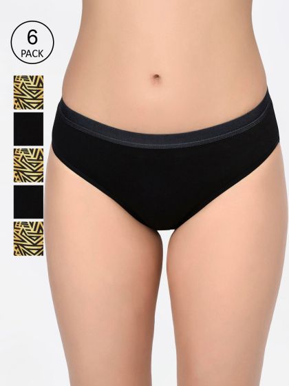 Buy Bodycare Pack Of 6 Assorted Hipster E16000 - Briefs for Women