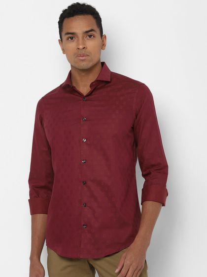 Buy WROGN Men Navy Slim Fit Printed 