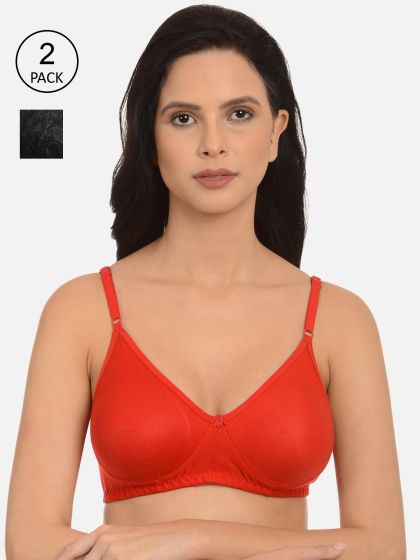 Buy Mod & Shy Women Red Non Padded Non Wired Seamless Everyday Bra - Bra  for Women 17022392