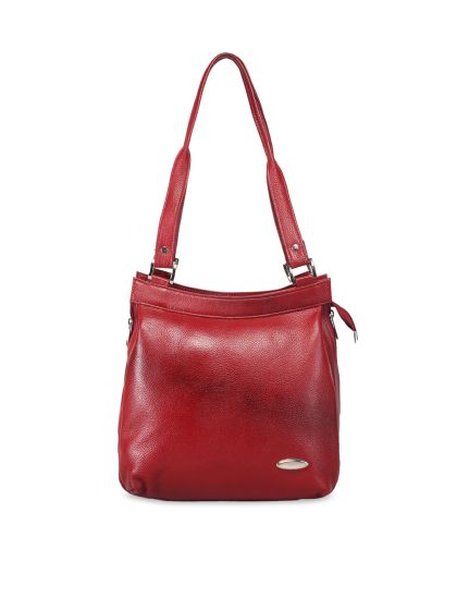 Buy MANGO Grey Solid Bovine Leather Shoulder Bag Handbags for