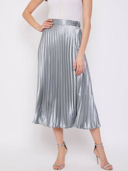 Pleated skirt myntra clearance