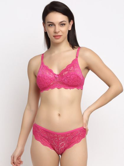 Buy Pink Lingerie Sets for Women by Quttos Online