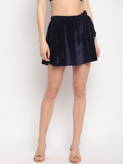 Blue velvet skirt forever on sale 21
