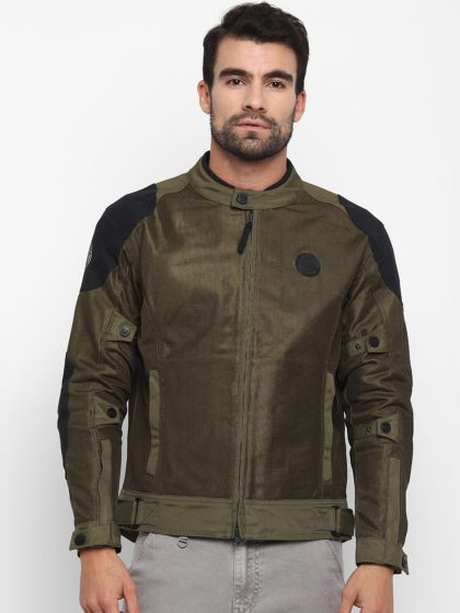 Ed hardy online panelled biker jacket
