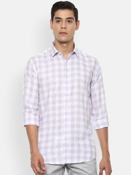 Buy White & Grey Large Check Slim Fit Casual Shirt Online at Muftijeans