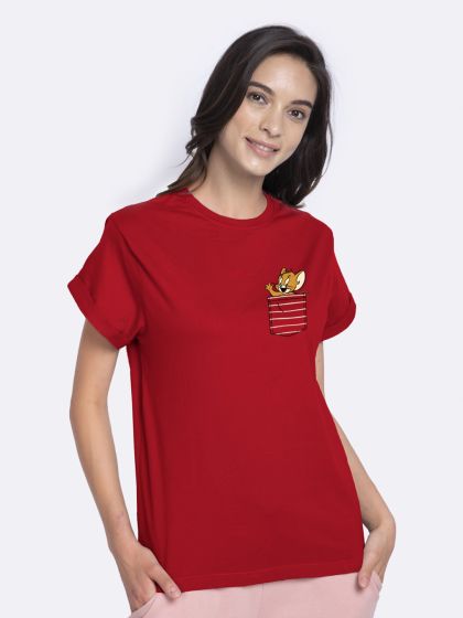 Women's Tommy Hilfiger Red Chicago Blackhawks Abigail V-Neck Long Sleeve T-Shirt Size: Medium