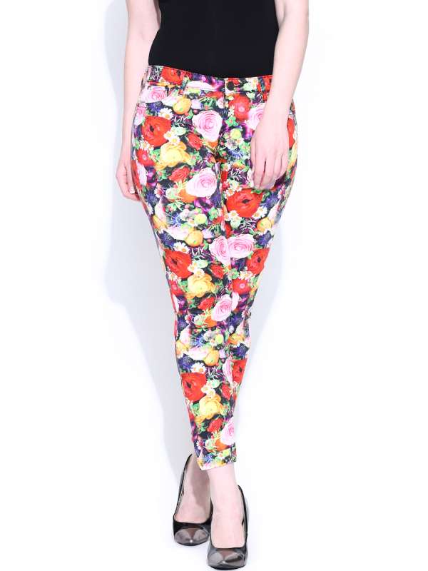 Multicoloured Printed Mid Rise Jeans 2792115 Hem Buy