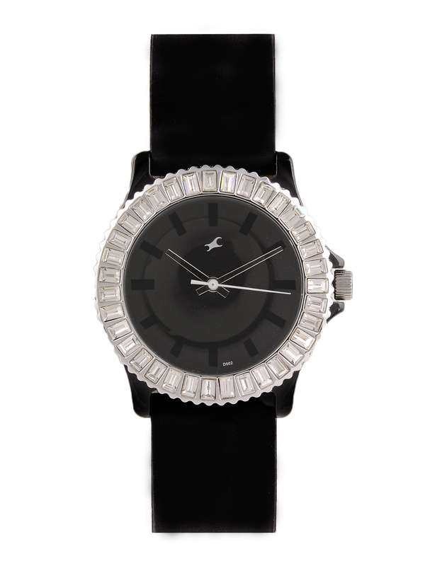 fastrack watch black chain
