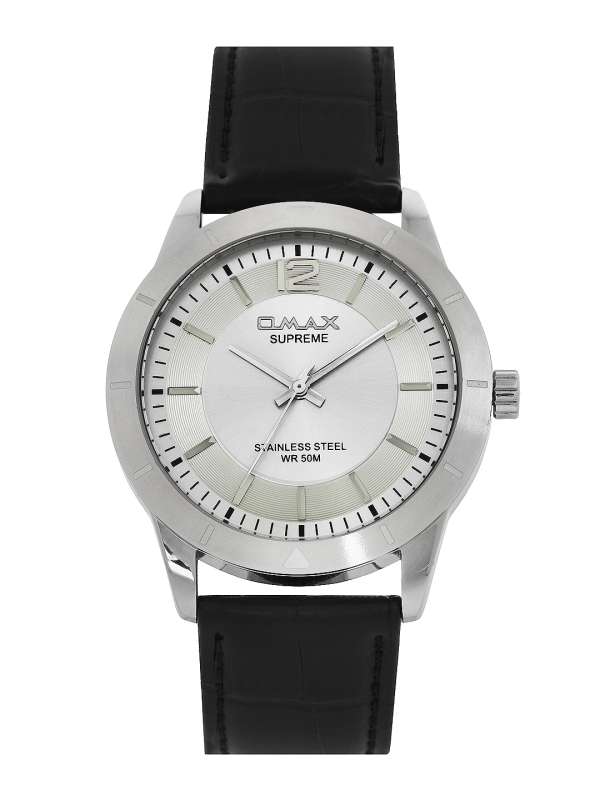 Omax Watches Metal And Leather Buy Omax Watches Metal And