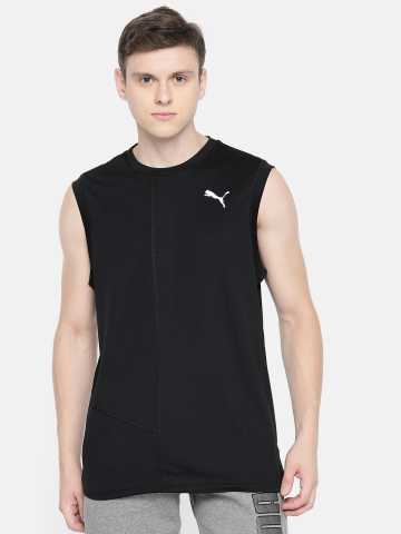 puma sleeveless t shirt india