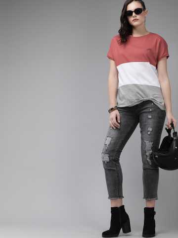 t shirt for womens online myntra