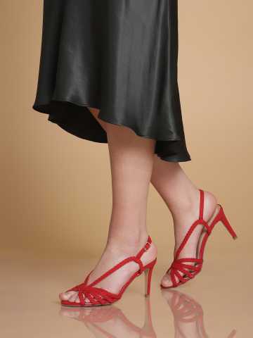 Buy Soft Sleek Red Heels - Myntra