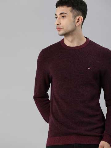 burgundy tommy hilfiger sweater