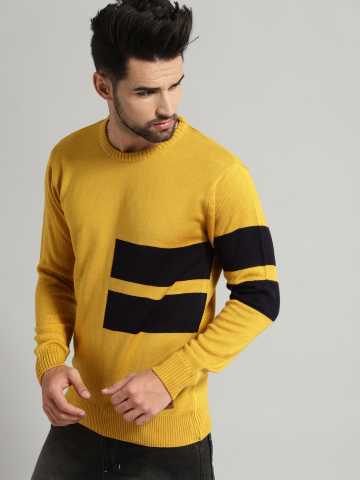 Men Mustard Sweaters , Buy Men Mustard Sweaters online in India