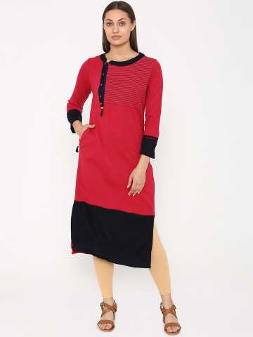 woolen kurtis myntra
