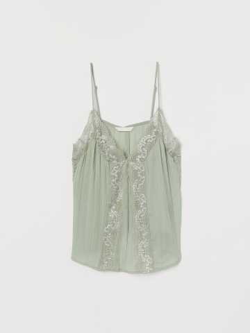 Black or Peach Tiered Ivory Lace Layered Hem Sleeveless Tank Top Blouse