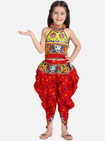 dhoti style dress for baby girl