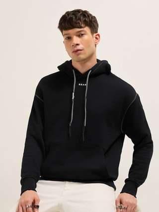 THE BEAR HOUSE Men Pure Cotton Hooded Sweatshirt