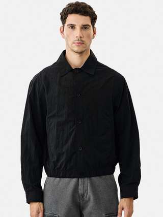 Plain Lapel Collar Jacket