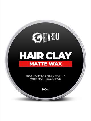 BEARDO Strong Hold Hair Clay Wax with Kaolin Clay for Lasting Hold & Matte Finish - 100 g