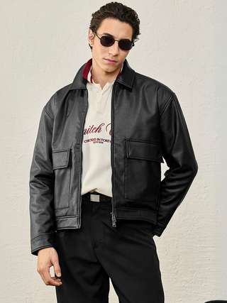 Snitch LUXE CATCH ME IF YOU CAN Faux Leather Jacket