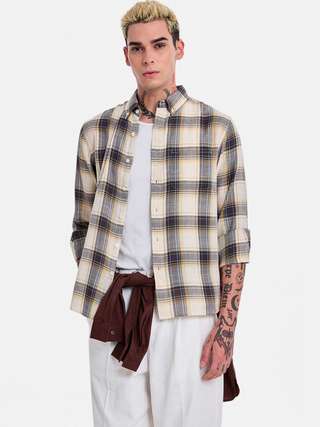 Snitch Men Tartan Checks Checked Casual Shirt