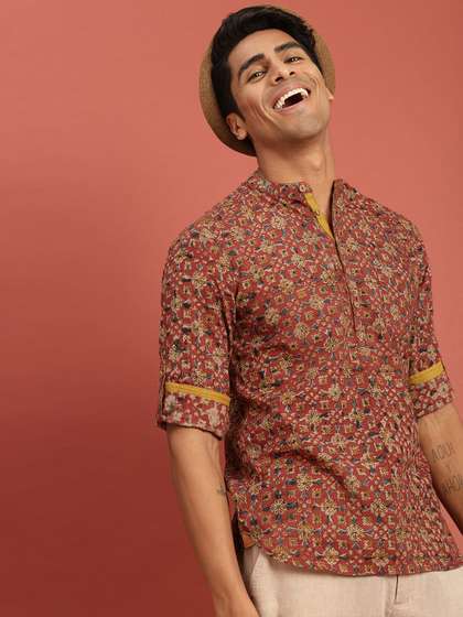 Taavi Kalamkari Block Printed Kurta