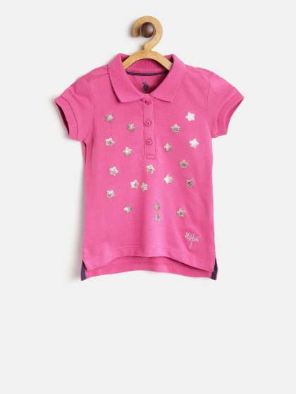 skechers polo shirt kids pink