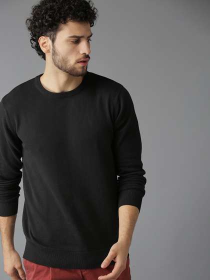 The Roadster
                        Lifestyle Co Men Black Solid Sweater