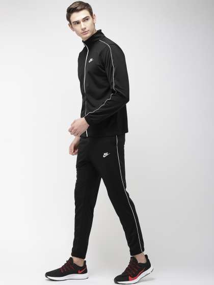 nike standard fit tracksuit black