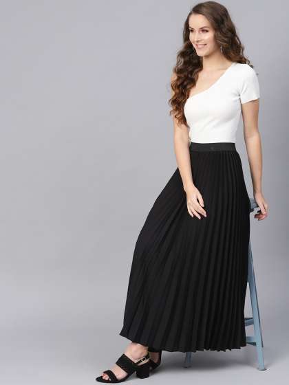 pleated long skirts online