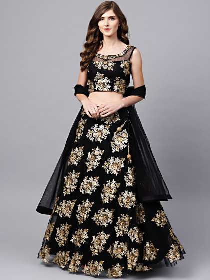 Black Lehenga Choli Buy Trendy Black Lehenga Choli Online In