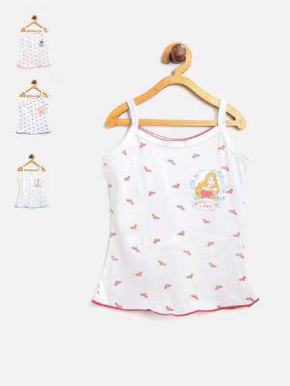 Bodycare Kids Girls Pack
                    of 4 White Printed Camisoles 925ABCD-60