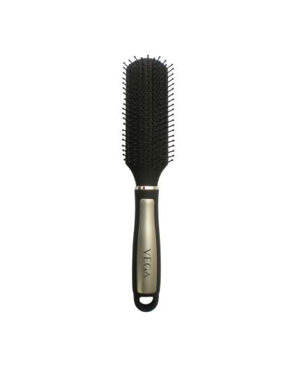 VEGA Unisex Black Flat Paddle Hair Brush