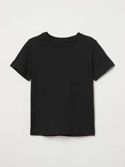 H&M HM Boys Black Pure Cotton T-shirt