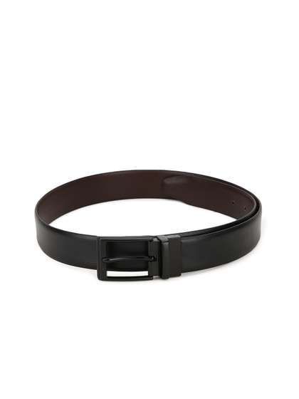 Teakwood Leathers Men
                      Black & Brown Solid Reversible Leather Belt
