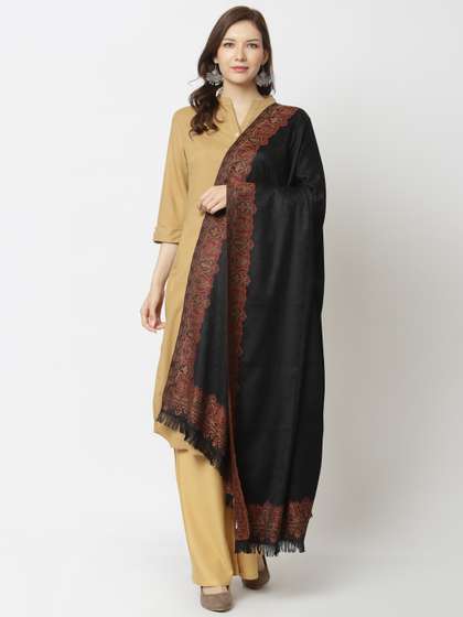 Price History of WEAVERS VILLA Women Solid Shawl from Myntra