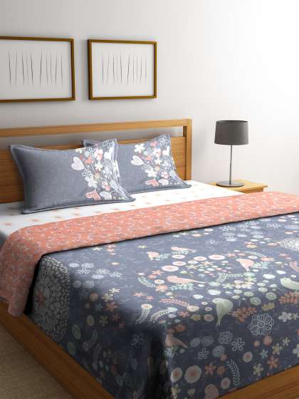 Duvet Quilt Cover Script Slogan Design Poly-Cotton Bedding Single Double King